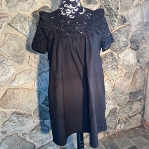 Zara Basic Black Baby Doll Dress M